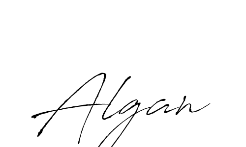 Make a beautiful signature design for name Algan. With this signature (Antro_Vectra) style, you can create a handwritten signature for free. Algan signature style 6 images and pictures png