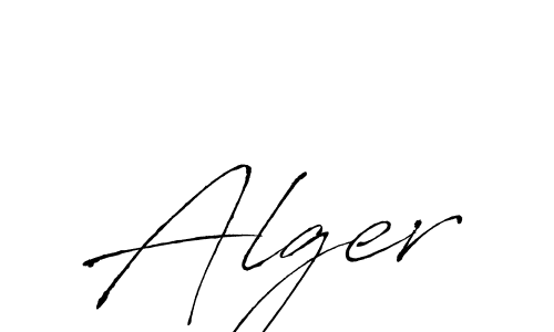 Design your own signature with our free online signature maker. With this signature software, you can create a handwritten (Antro_Vectra) signature for name Alger. Alger signature style 6 images and pictures png