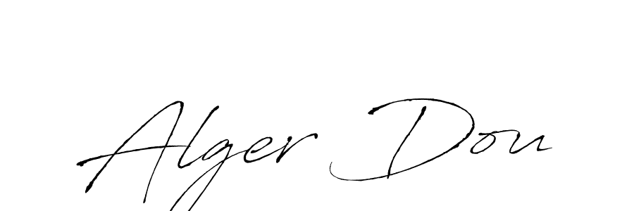 if you are searching for the best signature style for your name Alger Dou. so please give up your signature search. here we have designed multiple signature styles  using Antro_Vectra. Alger Dou signature style 6 images and pictures png