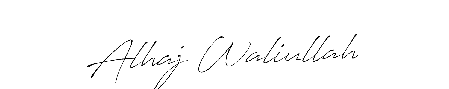 Create a beautiful signature design for name Alhaj Waliullah. With this signature (Antro_Vectra) fonts, you can make a handwritten signature for free. Alhaj Waliullah signature style 6 images and pictures png