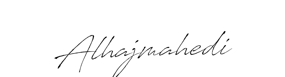 How to make Alhajmahedi name signature. Use Antro_Vectra style for creating short signs online. This is the latest handwritten sign. Alhajmahedi signature style 6 images and pictures png