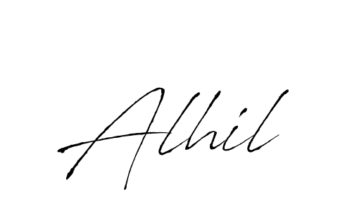 Make a beautiful signature design for name Alhil. With this signature (Antro_Vectra) style, you can create a handwritten signature for free. Alhil signature style 6 images and pictures png