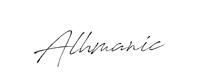 Similarly Antro_Vectra is the best handwritten signature design. Signature creator online .You can use it as an online autograph creator for name Alhmanic. Alhmanic signature style 6 images and pictures png