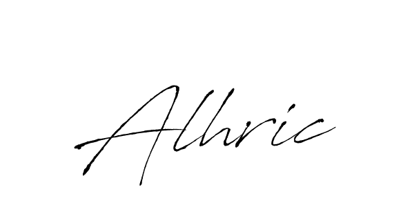 Design your own signature with our free online signature maker. With this signature software, you can create a handwritten (Antro_Vectra) signature for name Alhric. Alhric signature style 6 images and pictures png