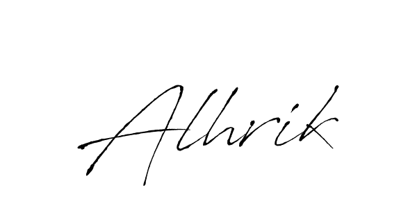 Create a beautiful signature design for name Alhrik. With this signature (Antro_Vectra) fonts, you can make a handwritten signature for free. Alhrik signature style 6 images and pictures png