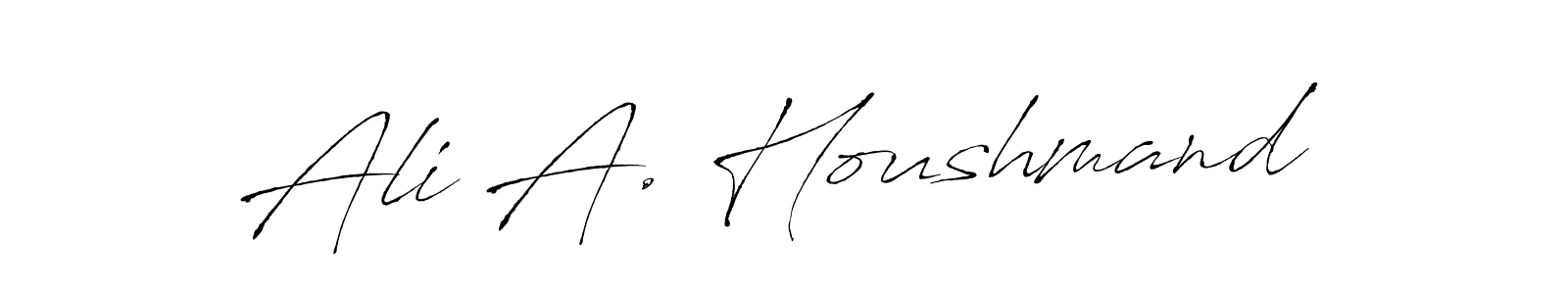 Make a beautiful signature design for name Ali A. Houshmand. With this signature (Antro_Vectra) style, you can create a handwritten signature for free. Ali A. Houshmand signature style 6 images and pictures png