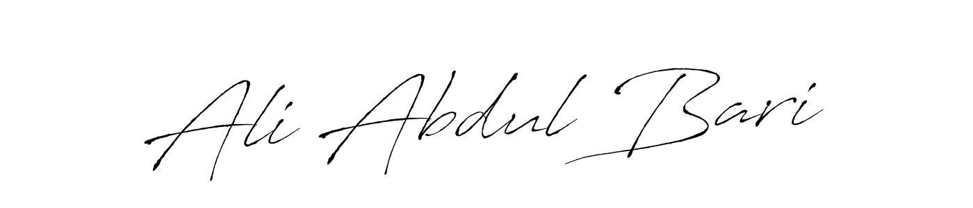 How to make Ali Abdul Bari name signature. Use Antro_Vectra style for creating short signs online. This is the latest handwritten sign. Ali Abdul Bari signature style 6 images and pictures png