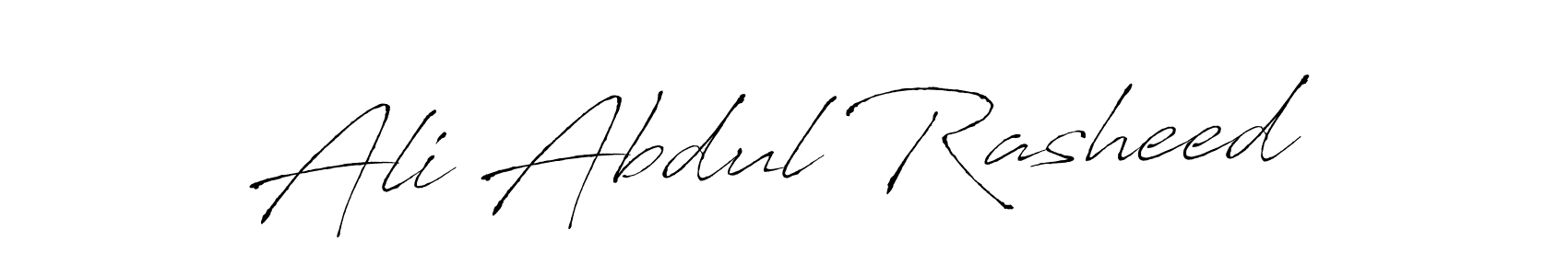 Ali Abdul Rasheed stylish signature style. Best Handwritten Sign (Antro_Vectra) for my name. Handwritten Signature Collection Ideas for my name Ali Abdul Rasheed. Ali Abdul Rasheed signature style 6 images and pictures png