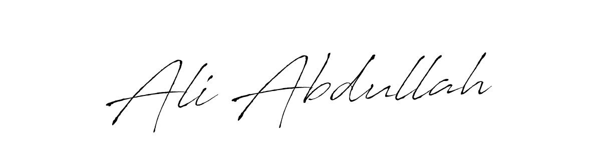 How to make Ali Abdullah name signature. Use Antro_Vectra style for creating short signs online. This is the latest handwritten sign. Ali Abdullah signature style 6 images and pictures png