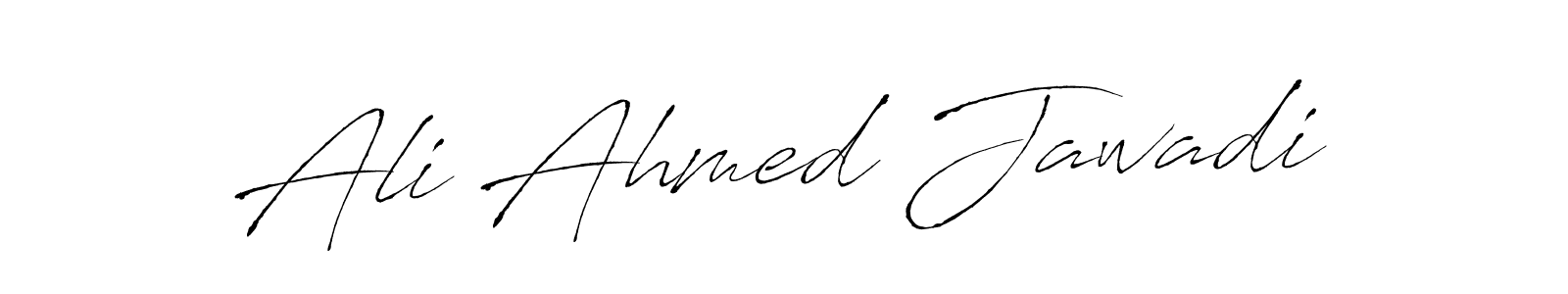 This is the best signature style for the Ali Ahmed Jawadi name. Also you like these signature font (Antro_Vectra). Mix name signature. Ali Ahmed Jawadi signature style 6 images and pictures png