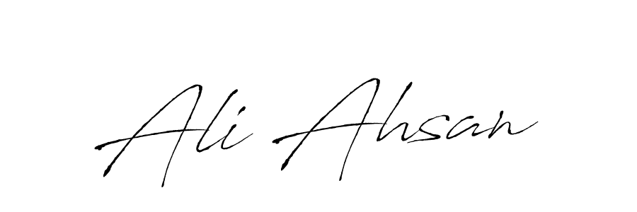 How to make Ali Ahsan name signature. Use Antro_Vectra style for creating short signs online. This is the latest handwritten sign. Ali Ahsan signature style 6 images and pictures png