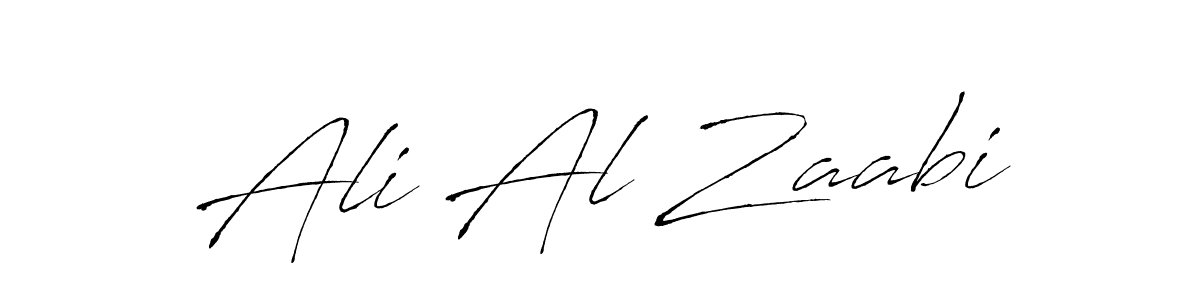 How to make Ali Al Zaabi name signature. Use Antro_Vectra style for creating short signs online. This is the latest handwritten sign. Ali Al Zaabi signature style 6 images and pictures png