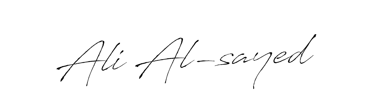 Antro_Vectra is a professional signature style that is perfect for those who want to add a touch of class to their signature. It is also a great choice for those who want to make their signature more unique. Get Ali Al-sayed name to fancy signature for free. Ali Al-sayed signature style 6 images and pictures png