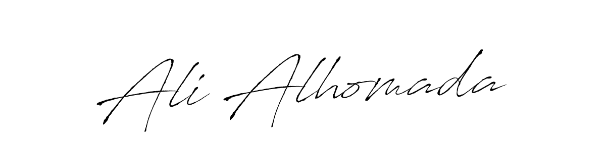 Make a beautiful signature design for name Ali Alhomada. With this signature (Antro_Vectra) style, you can create a handwritten signature for free. Ali Alhomada signature style 6 images and pictures png