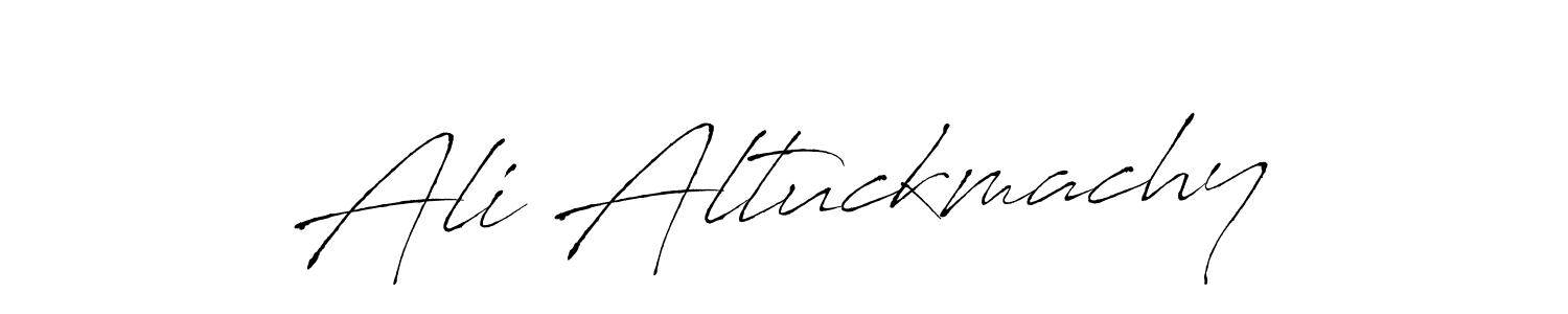 if you are searching for the best signature style for your name Ali Altuckmachy. so please give up your signature search. here we have designed multiple signature styles  using Antro_Vectra. Ali Altuckmachy signature style 6 images and pictures png