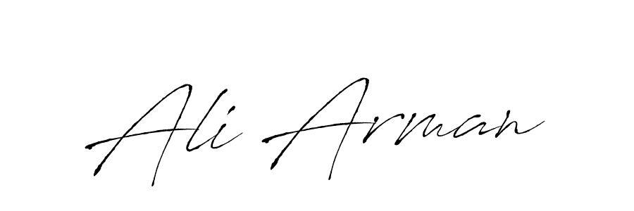 Create a beautiful signature design for name Ali Arman. With this signature (Antro_Vectra) fonts, you can make a handwritten signature for free. Ali Arman signature style 6 images and pictures png