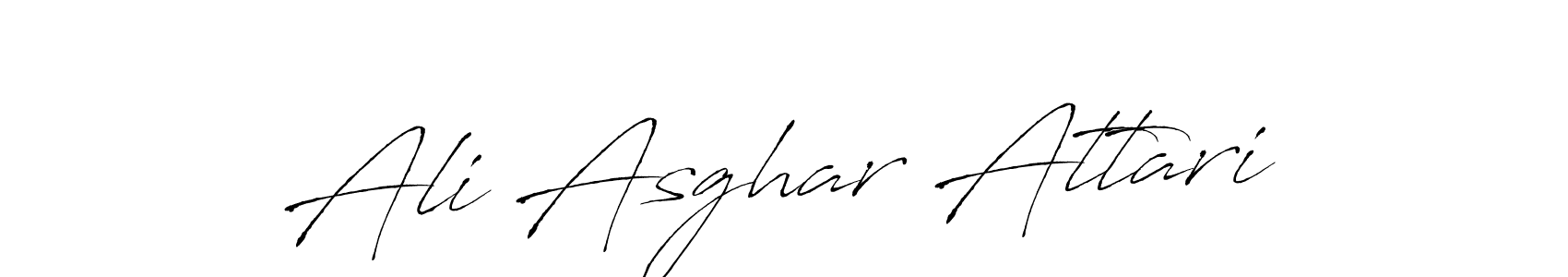 How to make Ali Asghar Attari name signature. Use Antro_Vectra style for creating short signs online. This is the latest handwritten sign. Ali Asghar Attari signature style 6 images and pictures png