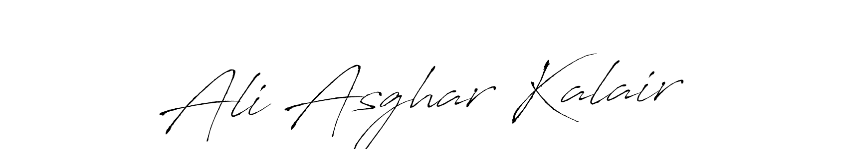 This is the best signature style for the Ali Asghar Kalair name. Also you like these signature font (Antro_Vectra). Mix name signature. Ali Asghar Kalair signature style 6 images and pictures png