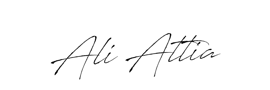 How to make Ali Attia signature? Antro_Vectra is a professional autograph style. Create handwritten signature for Ali Attia name. Ali Attia signature style 6 images and pictures png