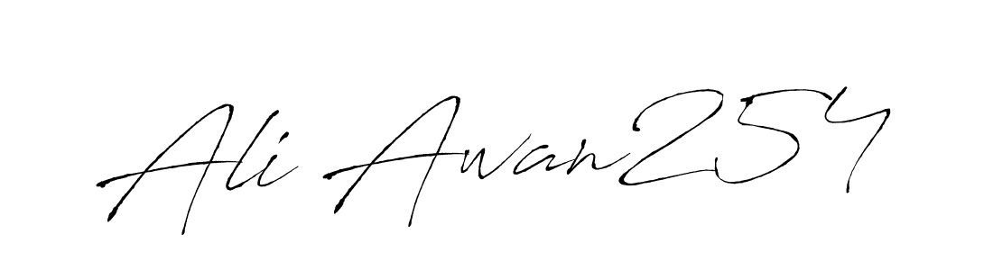 How to make Ali Awan254 name signature. Use Antro_Vectra style for creating short signs online. This is the latest handwritten sign. Ali Awan254 signature style 6 images and pictures png