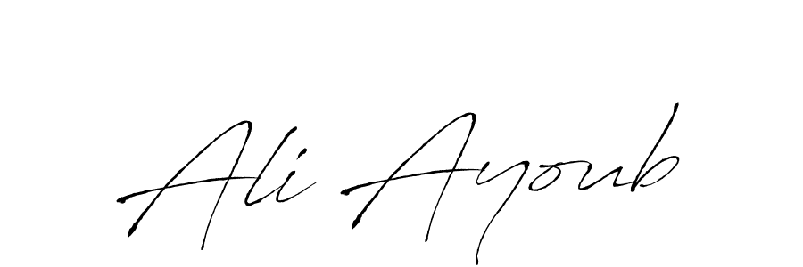 Design your own signature with our free online signature maker. With this signature software, you can create a handwritten (Antro_Vectra) signature for name Ali Ayoub. Ali Ayoub signature style 6 images and pictures png