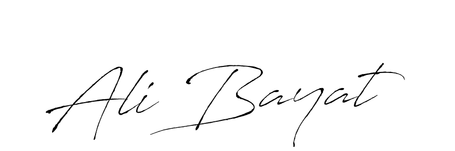 Antro_Vectra is a professional signature style that is perfect for those who want to add a touch of class to their signature. It is also a great choice for those who want to make their signature more unique. Get Ali Bayat name to fancy signature for free. Ali Bayat signature style 6 images and pictures png