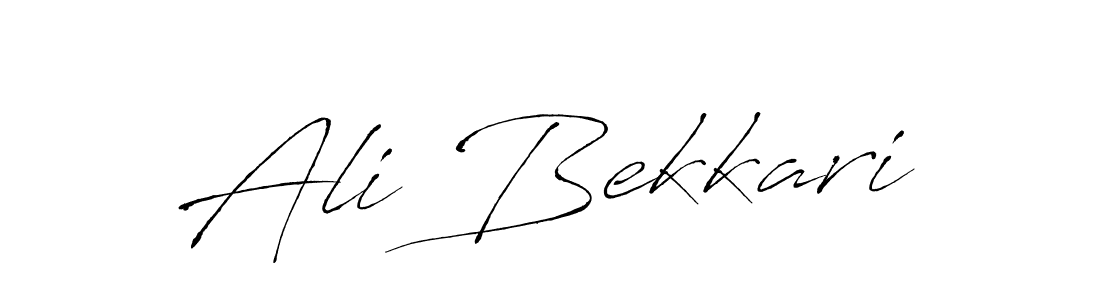 You should practise on your own different ways (Antro_Vectra) to write your name (Ali Bekkari) in signature. don't let someone else do it for you. Ali Bekkari signature style 6 images and pictures png
