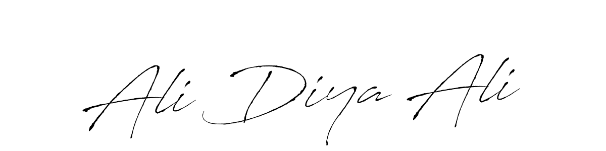 Ali Diya Ali stylish signature style. Best Handwritten Sign (Antro_Vectra) for my name. Handwritten Signature Collection Ideas for my name Ali Diya Ali. Ali Diya Ali signature style 6 images and pictures png