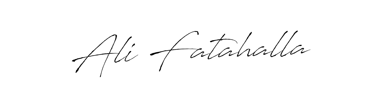 Antro_Vectra is a professional signature style that is perfect for those who want to add a touch of class to their signature. It is also a great choice for those who want to make their signature more unique. Get Ali Fatahalla name to fancy signature for free. Ali Fatahalla signature style 6 images and pictures png