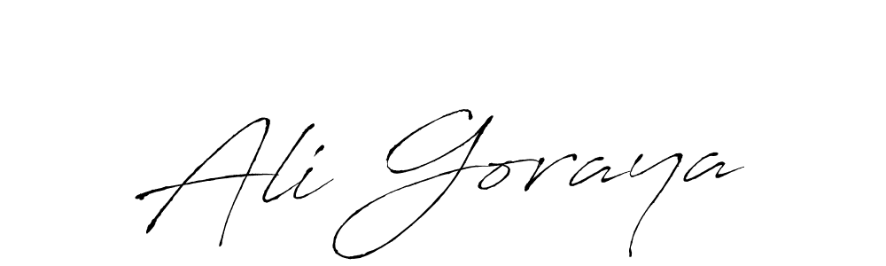 Design your own signature with our free online signature maker. With this signature software, you can create a handwritten (Antro_Vectra) signature for name Ali Goraya. Ali Goraya signature style 6 images and pictures png