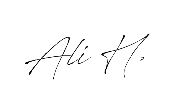 You should practise on your own different ways (Antro_Vectra) to write your name (Ali H.) in signature. don't let someone else do it for you. Ali H. signature style 6 images and pictures png