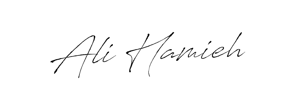 You should practise on your own different ways (Antro_Vectra) to write your name (Ali Hamieh) in signature. don't let someone else do it for you. Ali Hamieh signature style 6 images and pictures png