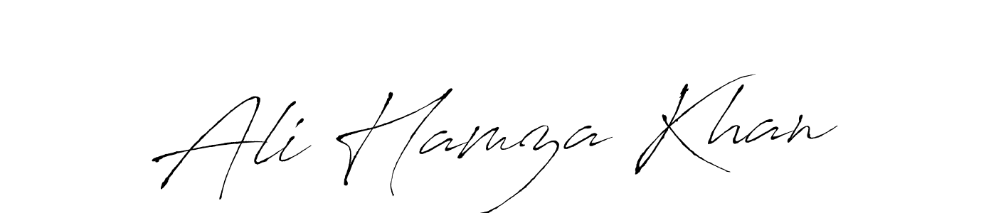 Design your own signature with our free online signature maker. With this signature software, you can create a handwritten (Antro_Vectra) signature for name Ali Hamza Khan. Ali Hamza Khan signature style 6 images and pictures png