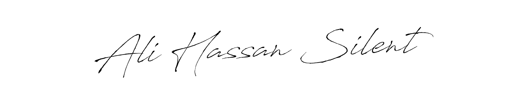 Antro_Vectra is a professional signature style that is perfect for those who want to add a touch of class to their signature. It is also a great choice for those who want to make their signature more unique. Get Ali Hassan Silent name to fancy signature for free. Ali Hassan Silent signature style 6 images and pictures png