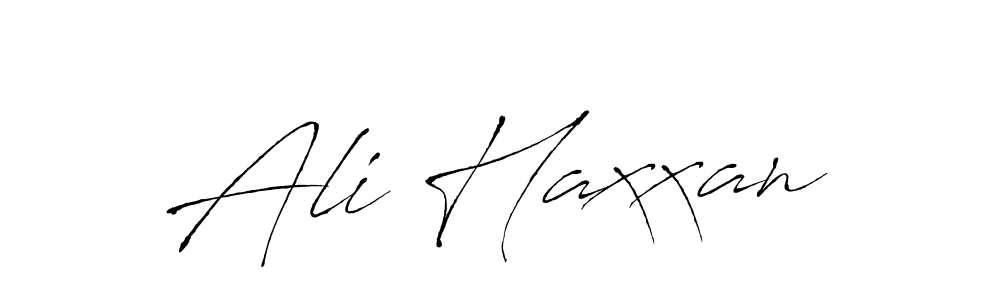 Make a beautiful signature design for name Ali Haxxan. With this signature (Antro_Vectra) style, you can create a handwritten signature for free. Ali Haxxan signature style 6 images and pictures png