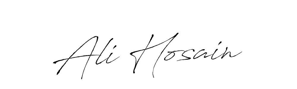 How to make Ali Hosain name signature. Use Antro_Vectra style for creating short signs online. This is the latest handwritten sign. Ali Hosain signature style 6 images and pictures png