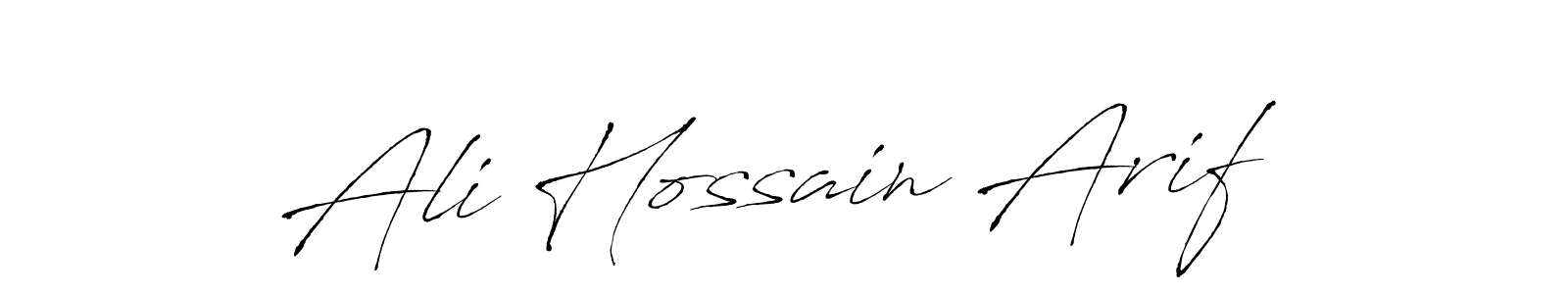 Design your own signature with our free online signature maker. With this signature software, you can create a handwritten (Antro_Vectra) signature for name Ali Hossain Arif. Ali Hossain Arif signature style 6 images and pictures png