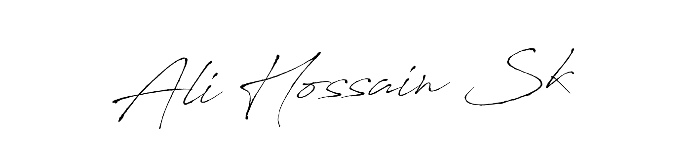 The best way (Antro_Vectra) to make a short signature is to pick only two or three words in your name. The name Ali Hossain Sk include a total of six letters. For converting this name. Ali Hossain Sk signature style 6 images and pictures png