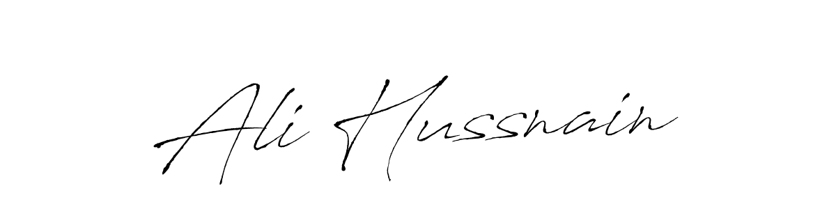 Make a beautiful signature design for name Ali Hussnain. With this signature (Antro_Vectra) style, you can create a handwritten signature for free. Ali Hussnain signature style 6 images and pictures png