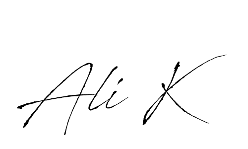 You should practise on your own different ways (Antro_Vectra) to write your name (Ali K) in signature. don't let someone else do it for you. Ali K signature style 6 images and pictures png