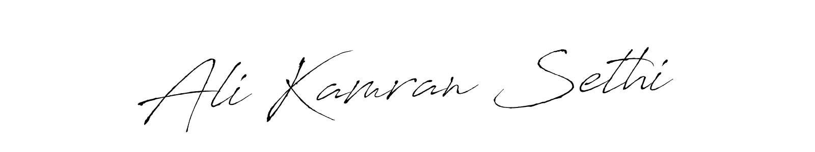 Design your own signature with our free online signature maker. With this signature software, you can create a handwritten (Antro_Vectra) signature for name Ali Kamran Sethi. Ali Kamran Sethi signature style 6 images and pictures png