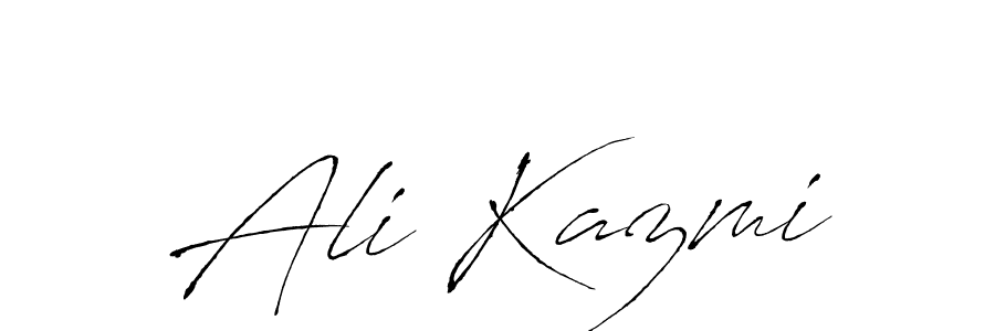 Make a beautiful signature design for name Ali Kazmi. With this signature (Antro_Vectra) style, you can create a handwritten signature for free. Ali Kazmi signature style 6 images and pictures png