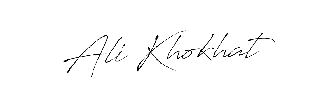 Make a beautiful signature design for name Ali Khokhat. With this signature (Antro_Vectra) style, you can create a handwritten signature for free. Ali Khokhat signature style 6 images and pictures png
