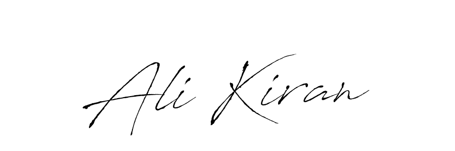 Similarly Antro_Vectra is the best handwritten signature design. Signature creator online .You can use it as an online autograph creator for name Ali Kiran. Ali Kiran signature style 6 images and pictures png