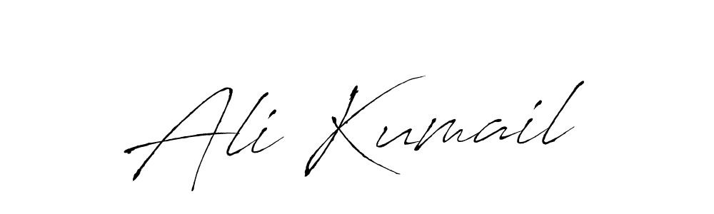 Use a signature maker to create a handwritten signature online. With this signature software, you can design (Antro_Vectra) your own signature for name Ali Kumail. Ali Kumail signature style 6 images and pictures png