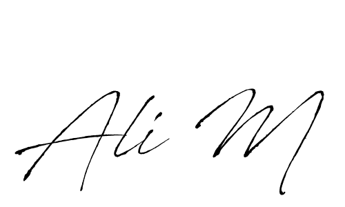 Make a beautiful signature design for name Ali M. With this signature (Antro_Vectra) style, you can create a handwritten signature for free. Ali M signature style 6 images and pictures png