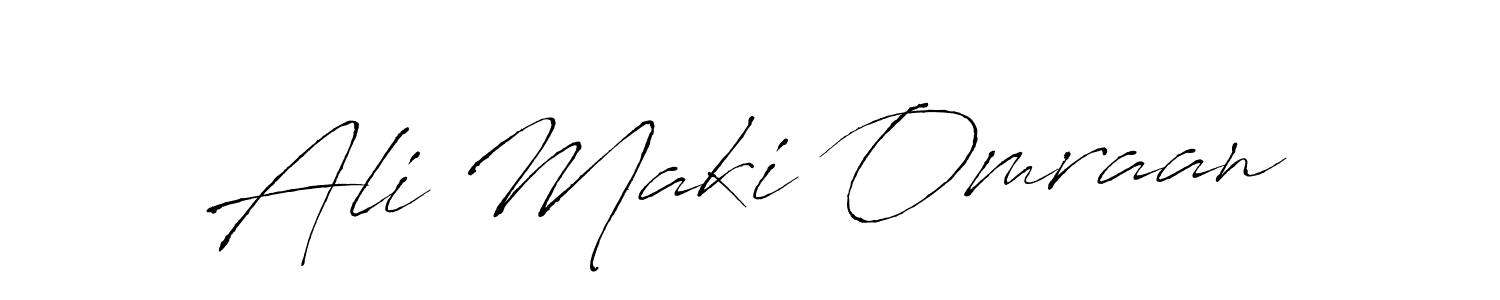 This is the best signature style for the Ali Maki Omraan name. Also you like these signature font (Antro_Vectra). Mix name signature. Ali Maki Omraan signature style 6 images and pictures png