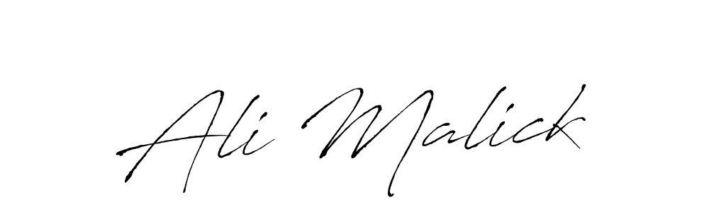 Create a beautiful signature design for name Ali Malick. With this signature (Antro_Vectra) fonts, you can make a handwritten signature for free. Ali Malick signature style 6 images and pictures png