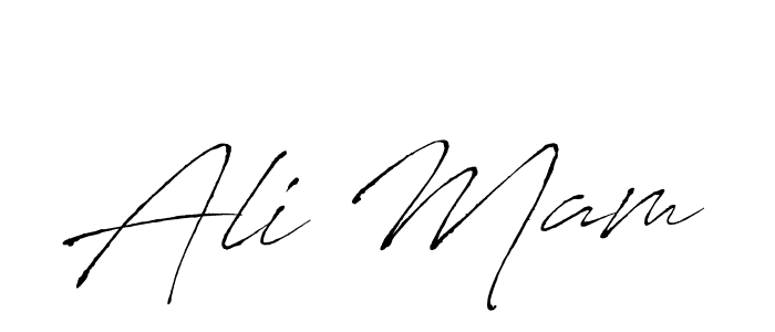 The best way (Antro_Vectra) to make a short signature is to pick only two or three words in your name. The name Ali Mam include a total of six letters. For converting this name. Ali Mam signature style 6 images and pictures png