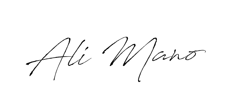 Make a beautiful signature design for name Ali Mano. With this signature (Antro_Vectra) style, you can create a handwritten signature for free. Ali Mano signature style 6 images and pictures png
